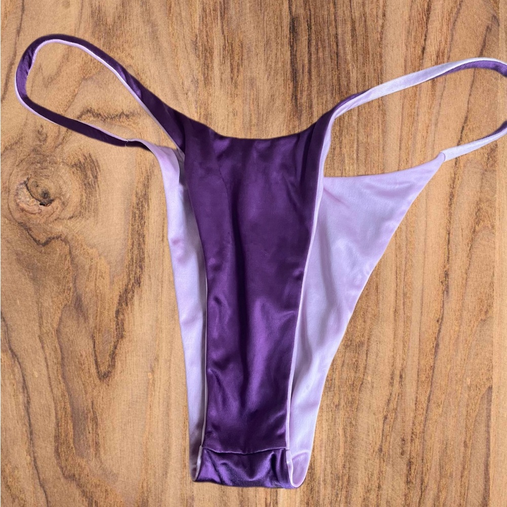 Isa Boulder reversible satin-finished bikini bottoms